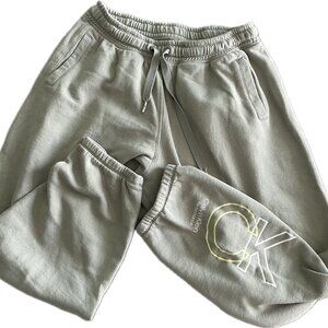 Calvin Klein Performance Women’s Jogger Sweatpants Sage Green CK Logo Size L